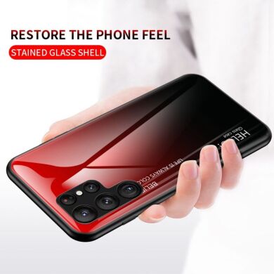 Захисний чохол Deexe Gradient Color для Samsung Galaxy S23 Ultra - Red / Black