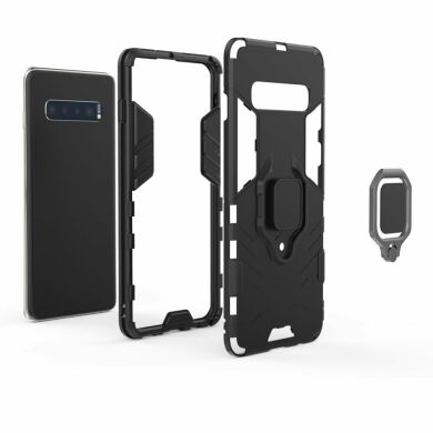 Защитный чехол Deexe Hybrid Case для Samsung Galaxy S10 (G973) - Black