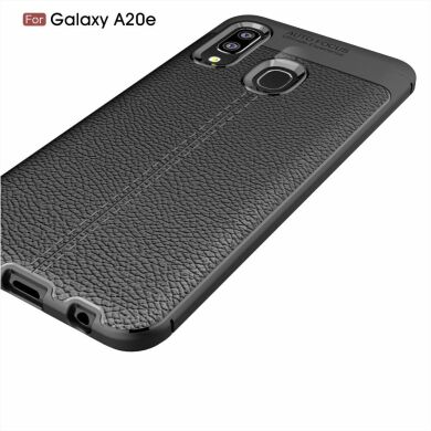 Защитный чехол Deexe Leather Cover для Samsung Galaxy A20e - Black