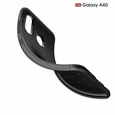 Захисний чохол Deexe Leather Cover для Samsung Galaxy A40 (А405) - Black