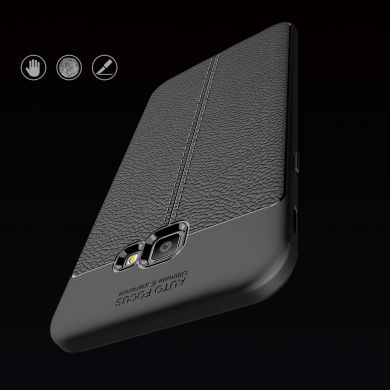 Защитный чехол Deexe Leather Cover для Samsung Galaxy J4+ (J415) - Grey
