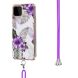 Защитный чехол Deexe Marble Flower для Samsung Galaxy A22 (A225) / M22 (M225) - Purple Flowers. Фото 3 из 4