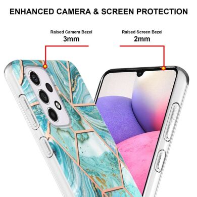 Защитный чехол Deexe Marble Pattern для Samsung Galaxy A33 (A336) - Green