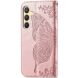 Чехол UniCase Butterfly Pattern для Samsung Galaxy S24 Plus - Rose Gold. Фото 4 из 5