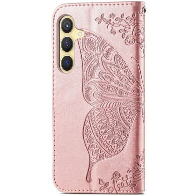 Чехол UniCase Butterfly Pattern для Samsung Galaxy S24 Plus - Rose Gold