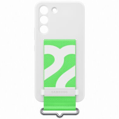 Защитный чехол Silicone Cover with Strap для Samsung Galaxy S22 (S901) EF-GS901TWEGRU - White