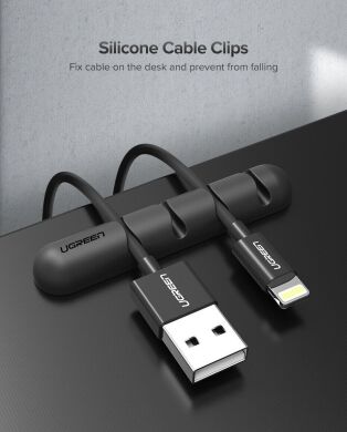 Комплект органайзеров для кабелей UGREEN LP114 Cable Organizer (2шт) - Black