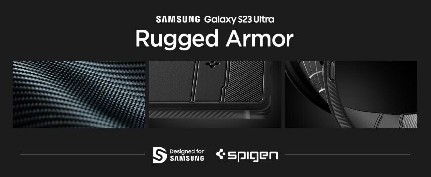 Защитный чехол Spigen (SGP) Rugged Armor для Samsung Galaxy S23 Ultra (S918) - Matte Black