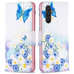 Чехол-книжка Deexe Color Wallet для Samsung Galaxy A34 (A346) - Butterfly and Flowers