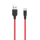 Кабель Hoco X21 Silicone USB to Type-C (1m) - Black / Red. Фото 1 из 5