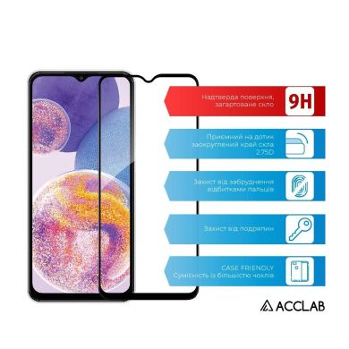 Защитное стекло ACCLAB Full Glue для Samsung Galaxy A23 (A235) - Black
