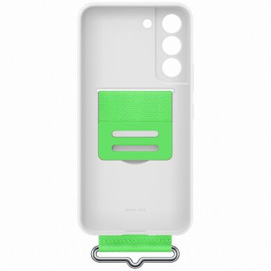 Защитный чехол Silicone Cover with Strap для Samsung Galaxy S22 (S901) EF-GS901TWEGRU - White