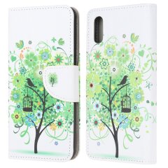 Чехол-книжка Deexe Color Wallet для Samsung Galaxy A02 (A022) - Green Tree