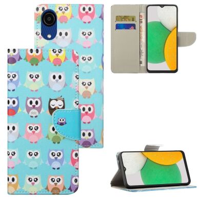 Чохол-книжка Deexe Color Wallet для Samsung Galaxy A03 Core (A032) - Cute Owls