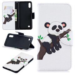 Чехол-книжка Deexe Color Wallet для Samsung Galaxy A10 (A105) - Panda Climbing Tree