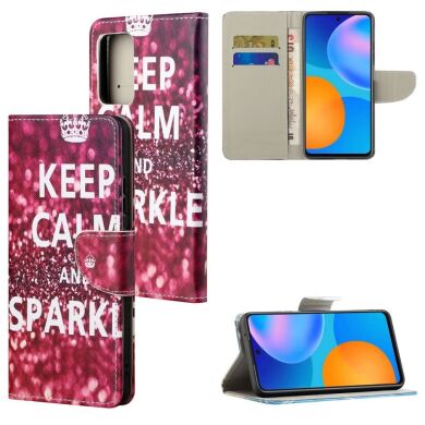Чехол-книжка Deexe Color Wallet для Samsung Galaxy A33 - Keep Calm and Sparkle