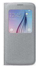 Чохол S View Cover (Textile) для Samsung S6 (G920) EF-CG920 - Silver