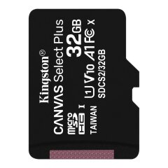 Картка пам`яті Kingston microSDHC 32GB Canvas Select Plus C10 UHS-I R100MB/s - Black