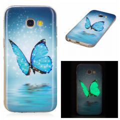 Силиконовый (TPU) чехол Deexe LumiCase для Samsung Galaxy A3 2017 (A320) - Blue Butterfly
