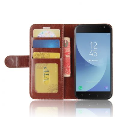 Чехол-книжка Deexe Wallet Style для Samsung Galaxy J2 2018 (J250) - Brown