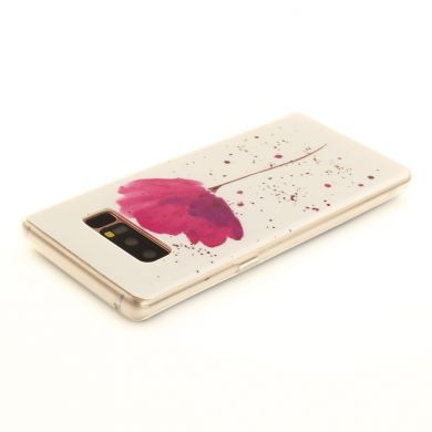 Силиконовый чехол Deexe Life Style для Samsung Galaxy Note 8 (N950) - Red Flower