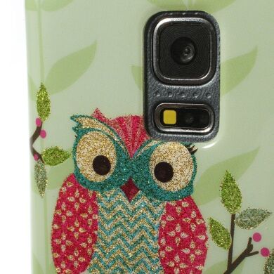 Силиконовая накладка Deexe Owl Series для Samsung S5 mini (G800) - Owl Pattern