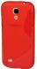 Силиконовая накладка Deexe S Line для Samsung Galaxy S4 mini (i9190/9192) - Red. Фото 1 из 5