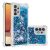 Силиконовый (TPU) чехол Deexe Liquid Glitter для Samsung Galaxy A32 (А325) - Blue Hearts
