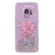Силиконовый (TPU) чехол Deexe Liquid Glitter для Samsung Galaxy S9 (G960) - Cherry Blossom. Фото 1 из 4