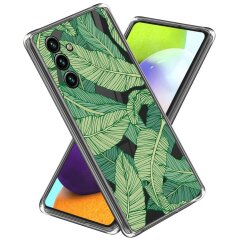 Силіконовий (TPU) чохол Deexe Pretty Glossy для Samsung Galaxy A35 (A356) - Green Leaves