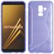 Силиконовый (TPU) чехол Deexe S Line для Samsung Galaxy A6+ 2018 (A605) - Dark Purple. Фото 1 из 2