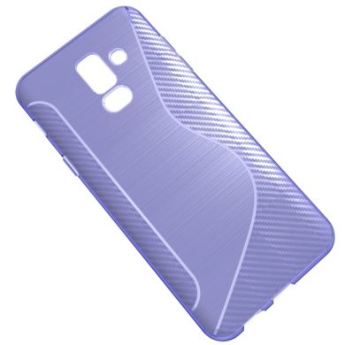 Силиконовый (TPU) чехол Deexe S Line для Samsung Galaxy A6+ 2018 (A605) - Dark Purple