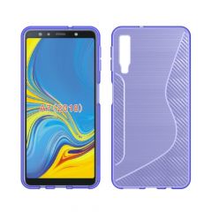 Силиконовый (TPU) чехол Deexe S Line для Samsung Galaxy A7 2018 (A750) - Purple