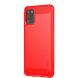 Силиконовый (TPU) чехол MOFI Carbon Fiber для Samsung Galaxy A02s (A025) - Red. Фото 2 из 12