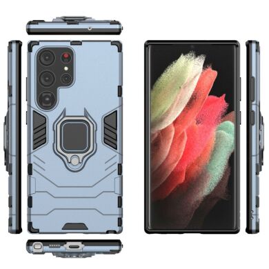 Захисний чохол Deexe Hybrid Case для Samsung Galaxy S23 Ultra - Blue