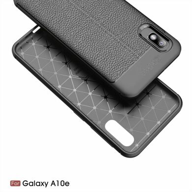 Защитный чехол Deexe Leather Cover для Samsung Galaxy A10e - Blue