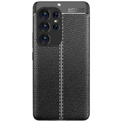 Захисний чохол Deexe Leather Cover для Samsung Galaxy S23 Ultra - Black