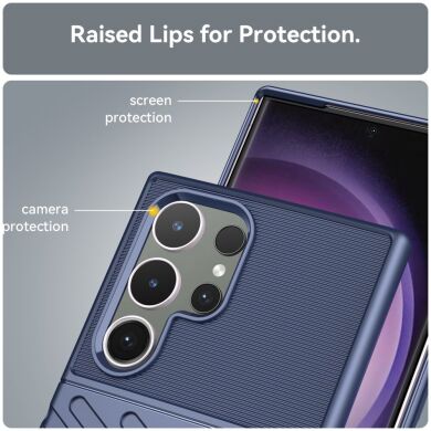 Защитный чехол Deexe Thunder Series для Samsung Galaxy S24 Ultra - Blue