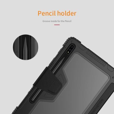 Защитный чехол NILLKIN Bumper Leather Case для Samsung Galaxy Tab S7 (T870/875) / S8 (T700/706) - Black