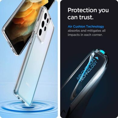 Защитный чехол Spigen (SGP) Liquid Crystal для Samsung Galaxy S21 Ultra (G998) - Crystal Clear
