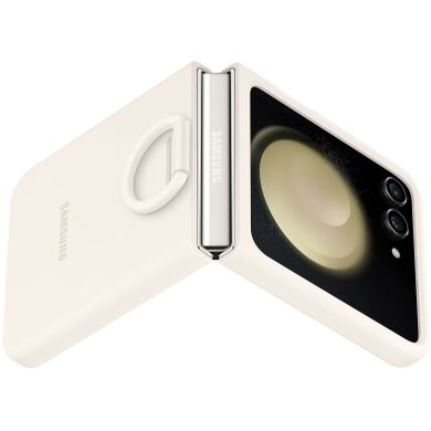 Защитный чехол Silicone Case with Ring для Samsung Galaxy Flip 5 (EF-PF731TUEGUA) - Cream
