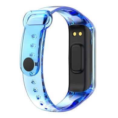 Ремешок Deexe Translucent Strap для Samsung Galaxy Fit 2 (SM-R220) - Transparent Blue