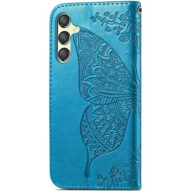 Чехол UniCase Butterfly Pattern для Samsung Galaxy A25 (A256) - Blue