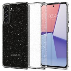 Защитный чехол Spigen (SGP) Liquid Crystal Glitter для Samsung Galaxy S21 FE (G990) - Crystal Quartz