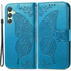 Чехол UniCase Butterfly Pattern для Samsung Galaxy A25 (A256) - Blue