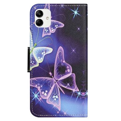 Чехол-книжка Deexe Color Wallet для Samsung Galaxy A04e (A042) - Sparkling Butterflies