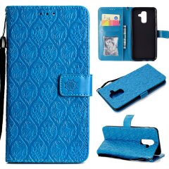 Чехол UniCase Leaf Wallet для Samsung Galaxy A6+ 2018 (A605) - Baby Blue