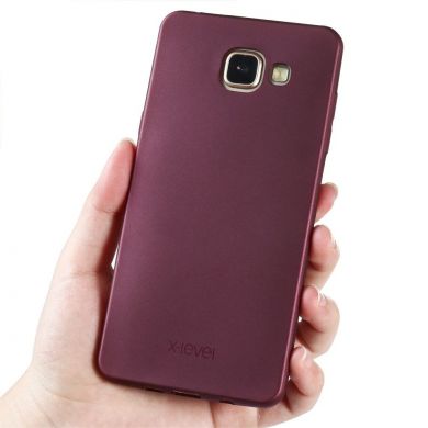 Силиконовый (TPU) чехол X-LEVEL Matte для Samsung Galaxy A5 2016 (A510) - Wine Red