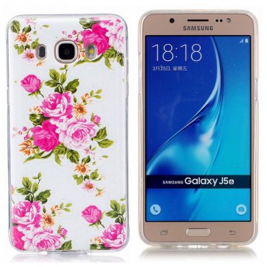 Силиконовый (TPU) чехол Deexe LumiCase Samsung Galaxy J5 2016 (J510) - Flower Pattern