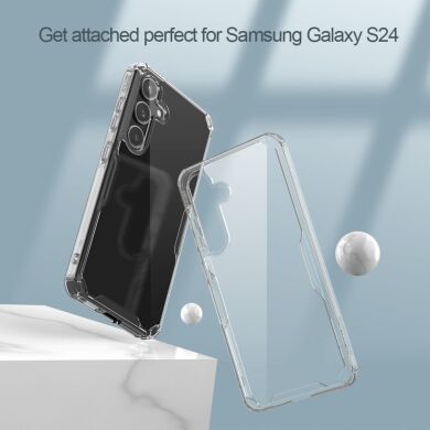 Силиконовый чехол NILLKIN Nature TPU Pro для Samsung Galaxy S24 Plus - Transparent
